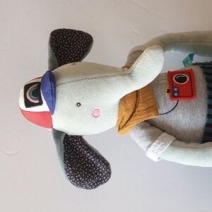 French toy Pablo the Elephant Les Broc'n Roll Collection Moulin Roty NWOT